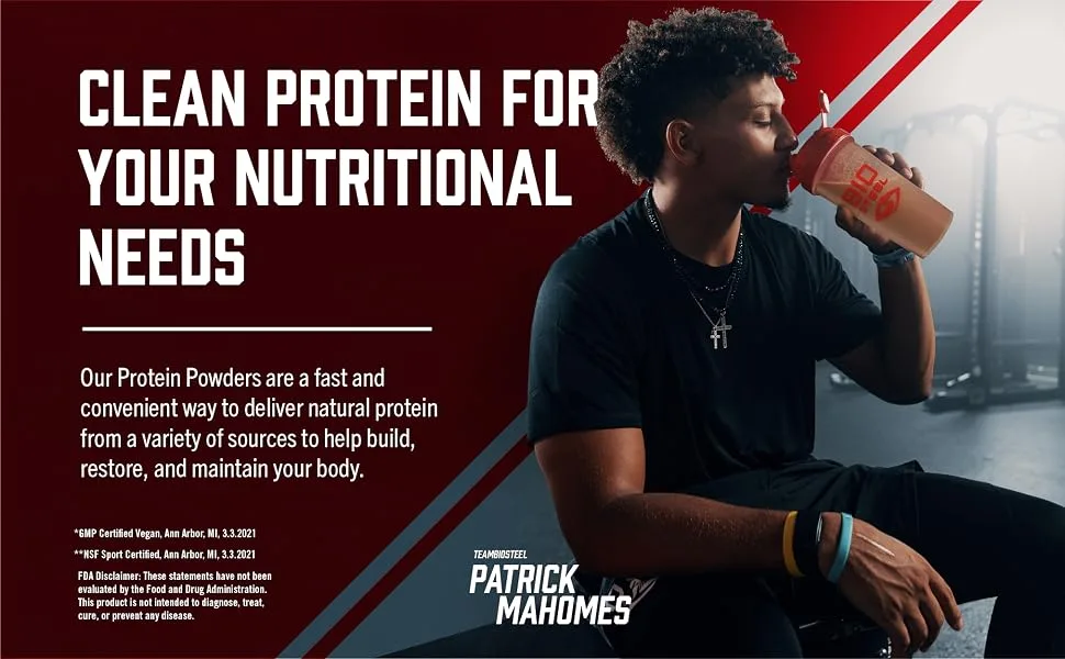 BioSteel Whey Protein Isolate Powder, Grass-Fed and Non-GMO Post Workout Formula, Vanilla, 24 Servings Vanilla 1.8 Pound (Pack of 1) - patrick mahomes