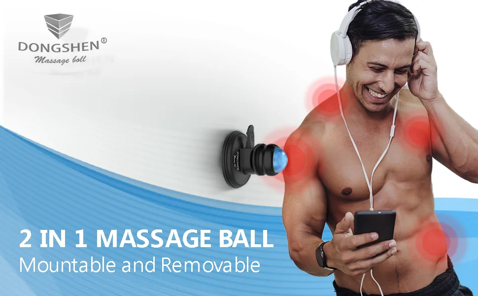 Massage Ball Deep Tissue DONGSHEN 2 in 1 Mountable and Removable Trigger Point Massager  for Relieve Muscle and Joint Pain Relax Full Body - product information 1