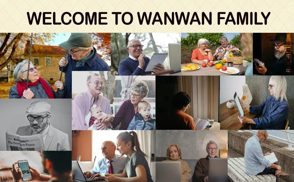WANWAN Half Frame Progressive Multifocus Blue Light Blocking Reading Glasses Anti-Reflective Metal Frame Men Readers Coffe 2.5 x - 1111
