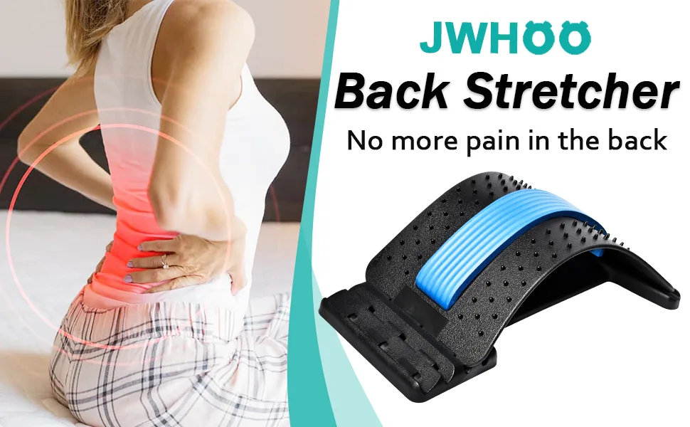 Back Stretcher, Multi-Level Back Massager Lumbar, Back Stretcher for Lower Back Pain Relief, Spine Board Deck, Pain Relief for Herniated Disc, Sciatica, Scoliosis(4 Adjustable Setting) - product information 1