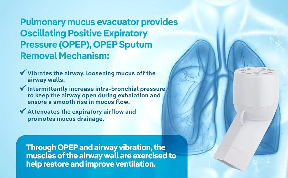 Breathing Lung Expander & Mucus Removal Device, Hand-Held Breathing Trainers, Improves Lung Capacity & Respiratory Health, Clears Congestion from Lungs & Airways Breathe Easier - product information 3