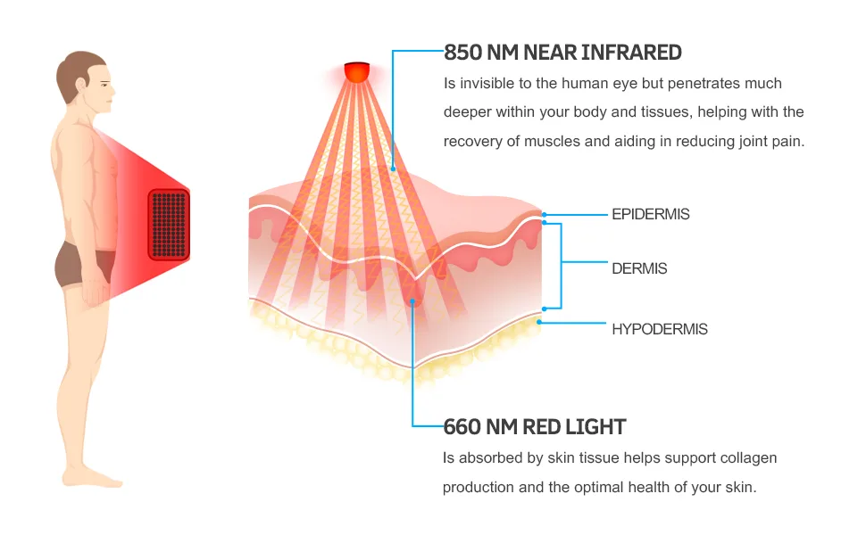 UTK Red Light Therapy Pad for Body Pain Relief, LED 660&850nm Wearable Wrap Deep Therapy Belt with Timer Function Relieve Back Shoulder Pain 7 Piece Set - red light therapy