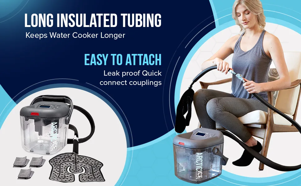 Circulating Cold Water Therapy Kit Gen 2 by Arctic Ice Clear – Ice Machine with Universal Pad 3-Strap Wrap and 4 Cold Cubes (Arctic Ice Clear Kit) - Second-banner