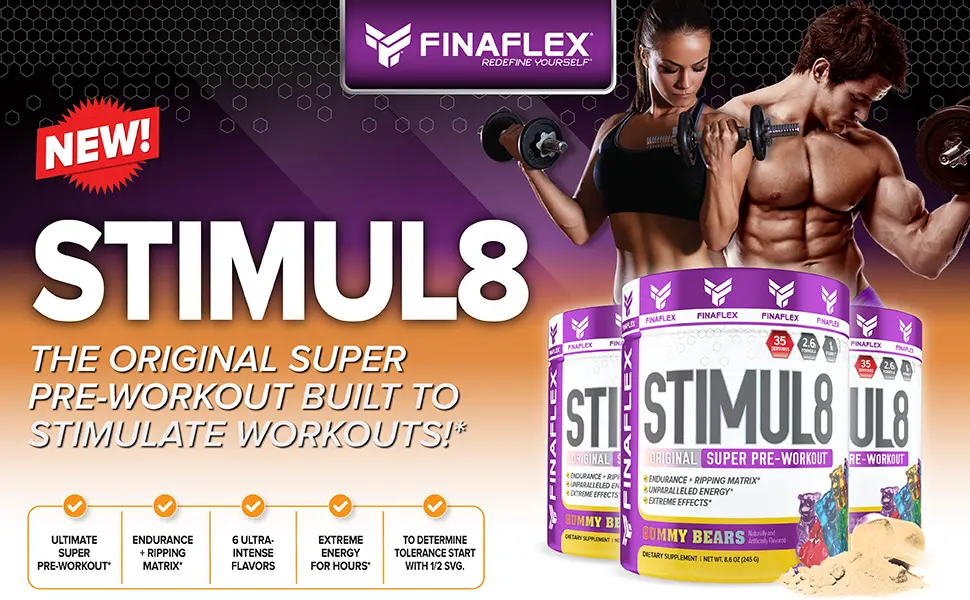 Stimul8, Original Super Pre-Workout with Vitamin C (35 Serving, Blue Raspberry) 35 Servings (Pack of 1) Blue Raspberry - product information 1