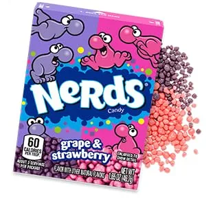Nerds Grape & Strawberry Candy - 5 Oz. - Pack of 12 - Nerds original grape & strawberry