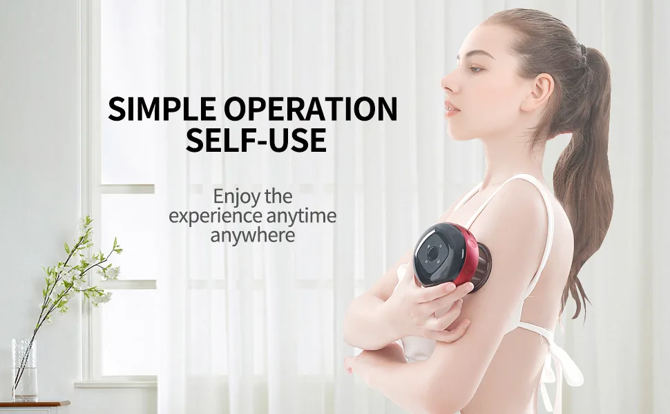 Becommend Smart Dynamic Cupping Therapy Set,Cellulite Massager 3 in 1 Vacuum Therapy Machine Cellulite Remover,Gua Sha Massage Tool with12 Level Temperature and Suction, 12 Level Red - cupping set
