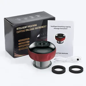 Becommend Smart Dynamic Cupping Therapy Set,Cellulite Massager 3 in 1 Vacuum Therapy Machine Cellulite Remover,Gua Sha Massage Tool with12 Level Temperature and Suction, 12 Level Red - Red packing list