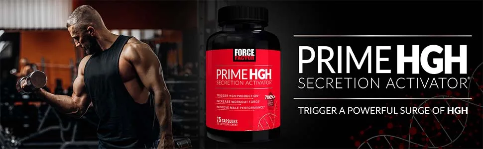 Prime HGH Secretion Activator, HGH Supplement for Men with Clinically Studied AlphaSize to Help Trigger HGH Production, Increase Workout Force, and Improve Performance, Force Factor, 75 Capsules 1-Pack - Prime HGH Secretion Activator, Trigger a Powerful Surge of HGH