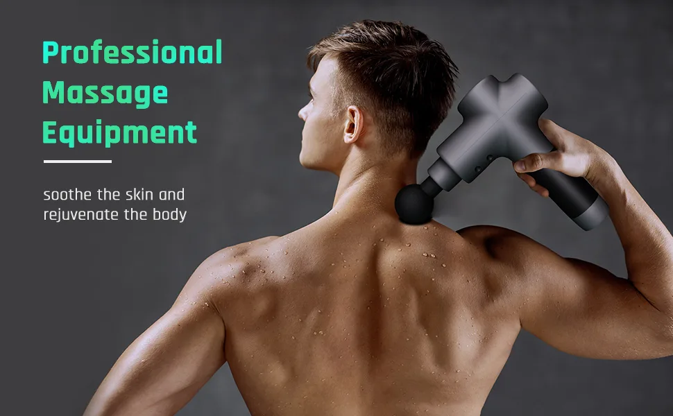 Massage Gun Deep Tissue,20 Speeds & 6 Interchangeable Heads Percussion Massager for Athletes Pain Relief,Back/Neck/Leg Deep Tissue Massager(Space Gray) X-gray - product information 3
