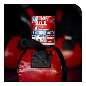Ignition Switch Pre-Workout with CarnoSyn, TeaCrine, Infinergy, and AgmaMax, Long Lasting Energy, Laser Focus, Increased Pumps, Enhanced Performance, 40 Servings, ICEE Cherry - Ignition Switch ICEE Cherry Product Shot