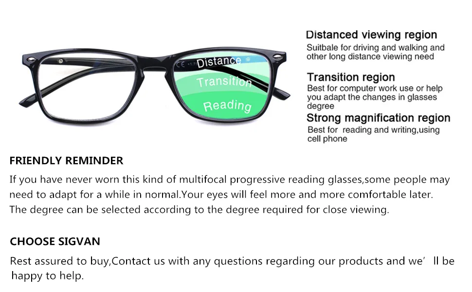 SIGVAN Progressive Multifocal Computer Reading Glasses Blue Light Blocking Eyeglasses for Women and Men Blue Black 1.75 x - SIGVAN Progressive Multifocal Computer Reading Glasses