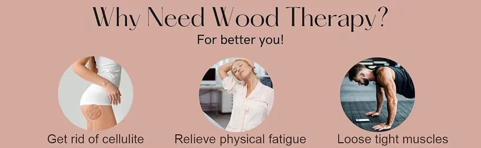 Wumimi Wood Therapy Roller Stick Massage Tool, Curved Designed Handheld Maderoterapia Colombiana Massage Tool, Lymphatic Drainage, Trigger Point Stick, Body Therapy Massager Curve Roller - product information 2