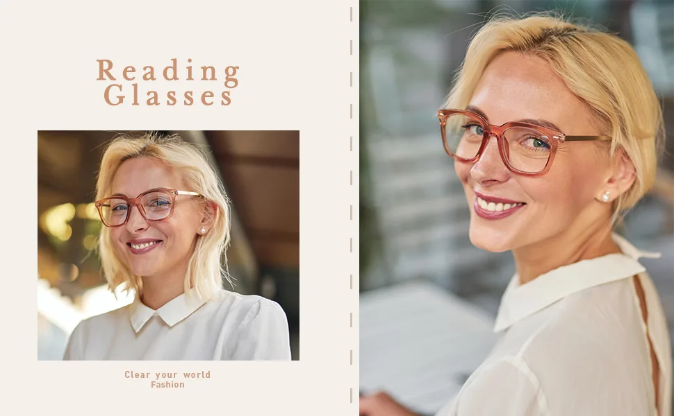 AMOMOMA Retro Square Blue Light Blocking Reading Glasses for Women Vintage Computer Prescription Readers AM6033 C2 Transparent Brown+c3 Grey Tortoise 1.5 x - AMOMOMA oprah