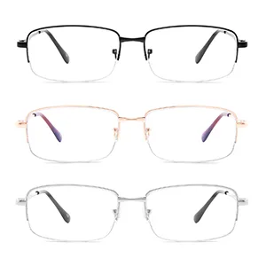 Yuluki Reading Glasses Blue Light Blocking Semi-Rimless Metal Frame Unisex,Spring Hinge Computer Readers 2.5 Anti Eyestrain +2.50 Gold - blue light blocking computer reading glasses semi-rimless metal readers anti glare reflective uv ray