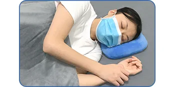 Ear Pillow Piercing Donut Side Pillow with A Hole-Ear Inflammation Pain Relief Protectors Ear Cushions for Sleeping Guard Bule - ear pillow