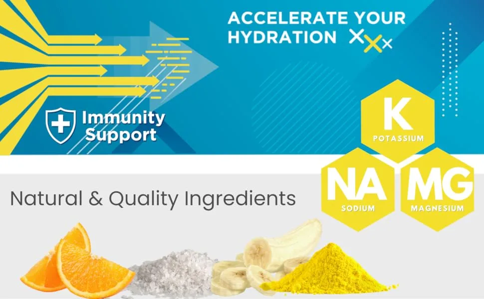 HydroMATE Electrolytes Powder Drink Mix Hydration Accelerator Low Sugar Hangover Party Recovery Vitamin C Lemon Lime 30 Sticks 30 Count (Pack of 1) - PeachEBC1