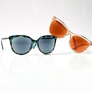 Sofia Vergara x Foster Grant Alicia Blue Light Multi Focus Reading Glasses Rectangular Brown and Blue 50 Millimeters 1.75 x - svxfg