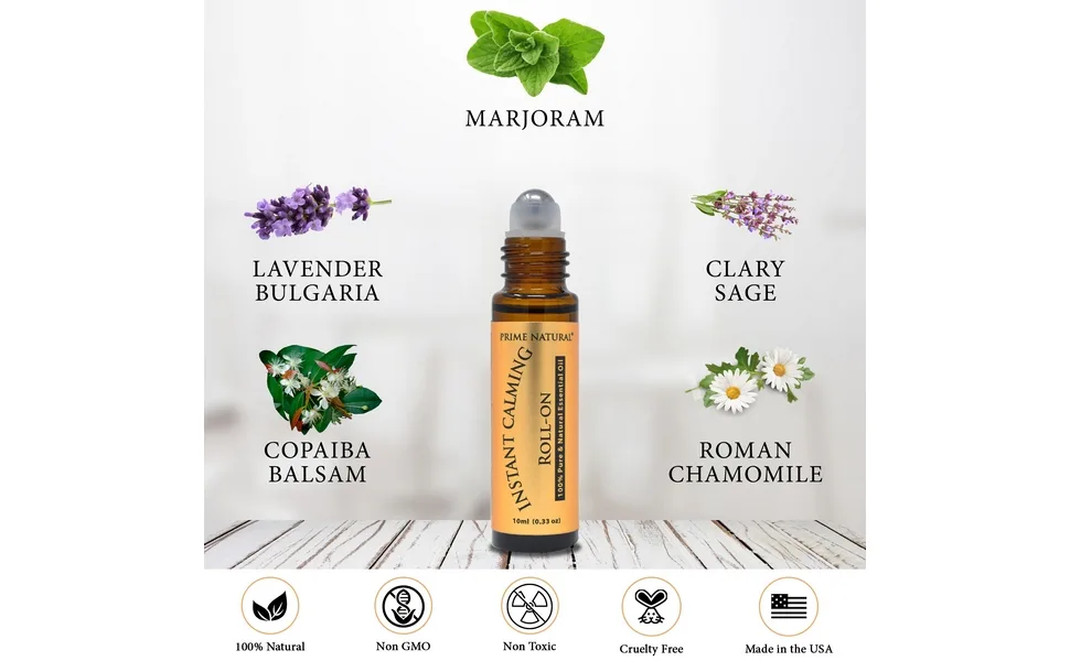 Instant Calming Essential Oil Blend Roll On 10ml Pre-Diluted, Ready to Use Roller for Natural Aromatherapy to Grounding, Relaxation - calming essential oil