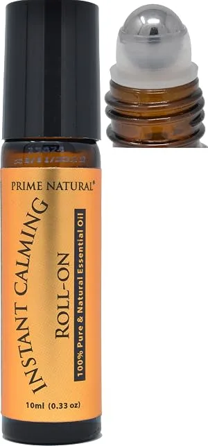 Instant Calming Essential Oil Blend Roll On 10ml Pre-Diluted, Ready to Use Roller for Natural Aromatherapy to Grounding, Relaxation - essential oil for calming ground and stress relief