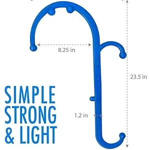 MP005 Back Massager Handheld Tool | Back and Neck Massager | Trigger Point Therapy Self Massage Tool | Fibromyalgia Pain Relief (1 Pack Blue) - product information 2