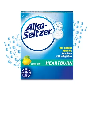 Alka-Seltzer Heartburn Effervescent Tablets Lemon Lime - 36 ct, Pack of 3 - hangover pills hangover cure alka-seltzer heartburn lemon lime antacid upset stomach medicine pain