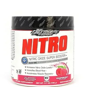 BlueBonnet Nutrition Extreme Edge Pre workout, Increases Nitric Oxide (NO) levels- 30 Servings, Grape Flavor, 10.56 Oz - Extreme Edge Nitro