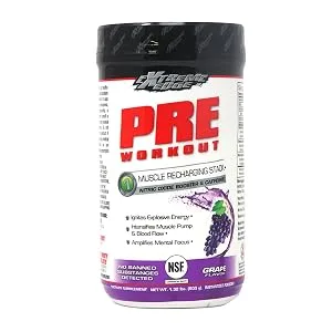 BlueBonnet Nutrition Extreme Edge Pre workout, Increases Nitric Oxide (NO) levels- 30 Servings, Grape Flavor, 10.56 Oz - Pre workout