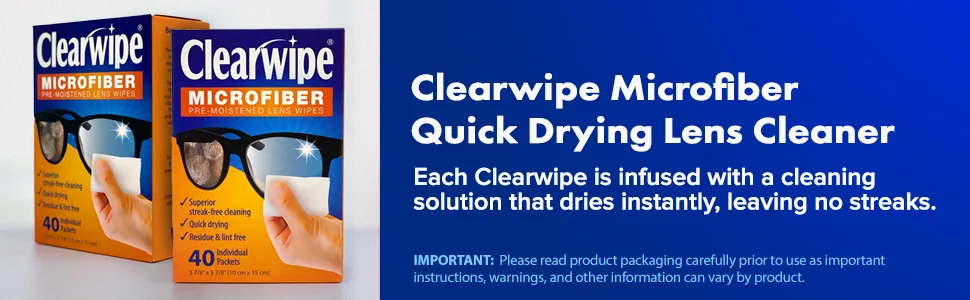 ClearWipe Microfiber Wipes, White, 40 Count - clearwipe