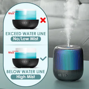 Jack & Rose Small Diffuser for Office Room Home, 140ml Air Diffuser, 7 Colors Changed Essential Oil Diffuser, Auto Off Function for Sleep Relax Work - Max 140ML