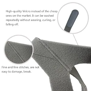 CPAP Mask Headgear Strap, Universal CPAP Headgear Strap for ResMed Mirage Series & Philips Respironics CPAP Mask, Comfortable Durable Stretchy Material, StandardGray (Headgear Only) (1PCS) - high quality velcro