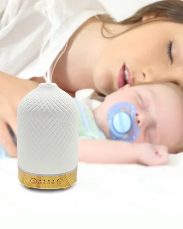 Glass Essential Oil Diffuser Ultrasonic Aromatherapy Diffuser Electric Aroma Cool Mist Diffuser Humidifier with 7 LED Light 2 Mist Mode for Home Office Yoga SPA - Blue Ink 100ML Blue Ink-100ml - diamond