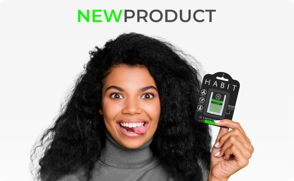 Habit Caffeine Strips | 80mg Caffeine Per Serving | 3 Pack = 36 Energy Strips, Spearmint Spearmint 3 Pack = 36 Energy Strips - Strips