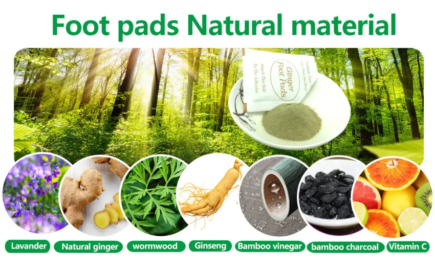 Foot Pads Cleaning Ginger Foot Patch(20pcs) Improve Sleep Natural Organic Health Care Herbal feet pad - Foot patch Natual true material , no additions,herbal essence feet pads