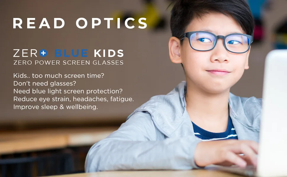 Read Optics Blue-Light Glasses for Girls, Pink Gaming Computer TV Screen Specs, Protective Anti Glare Lens, Age 3-10 Shiny Pink - BLUE LIGHT FILTER GLASSES