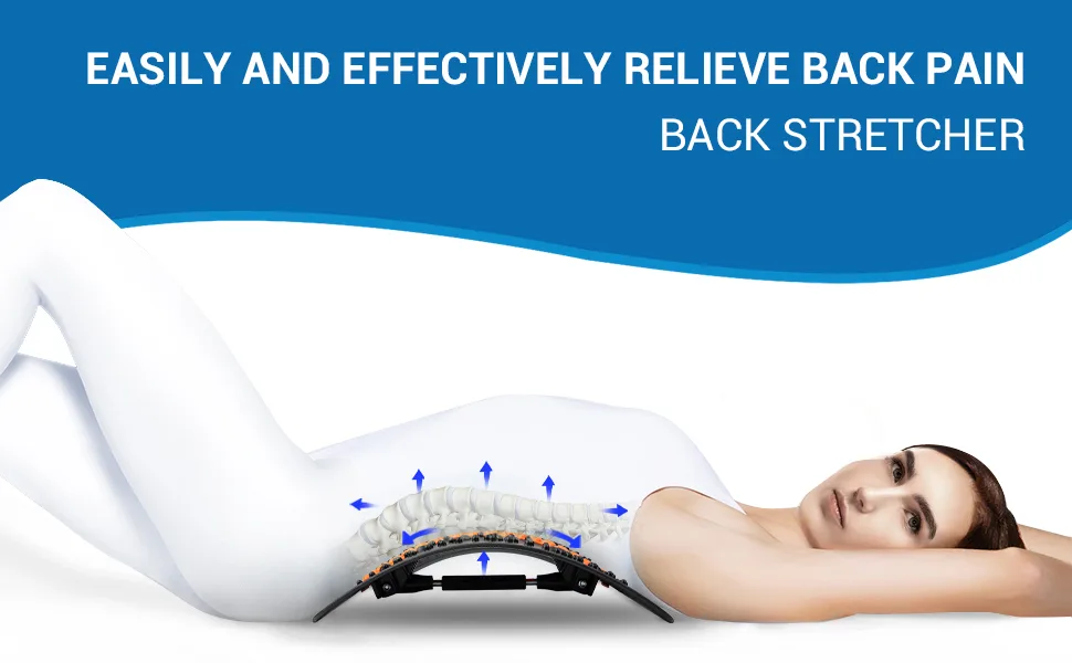 Back Stretcher, Back Cracker, 2022 Upgraded Back Cracking Device for Lower Back Pain Relief, Adjustable Multi-Level Spine Deck with Massage Points for Herniated Disc, Scoliosis, Sciatica - back cracker