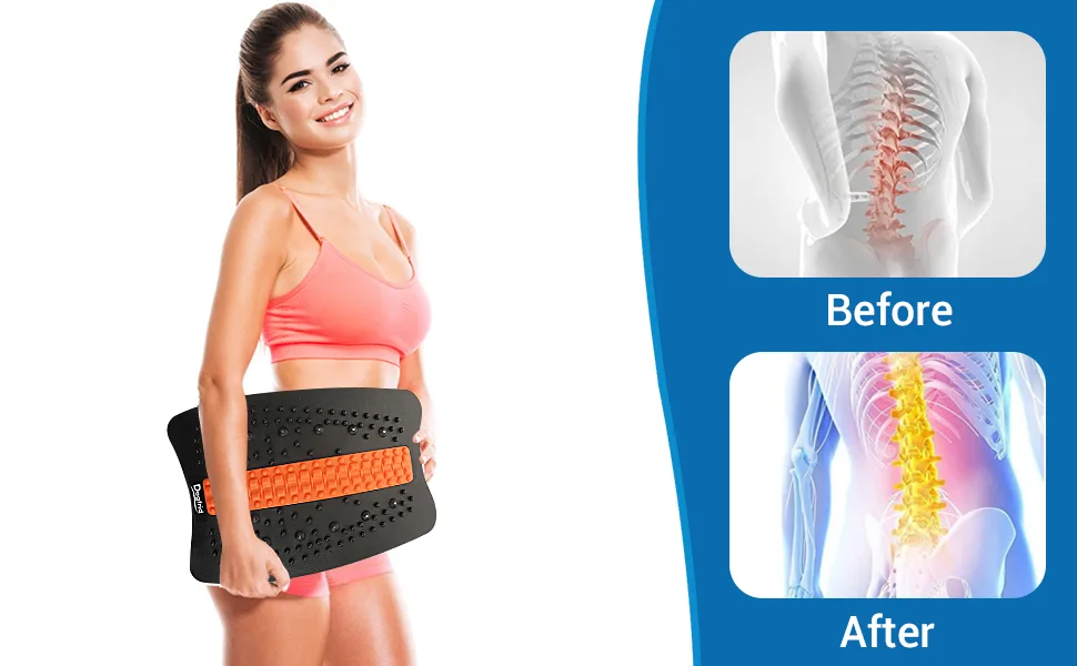 Back Stretcher, Back Cracker, 2022 Upgraded Back Cracking Device for Lower Back Pain Relief, Adjustable Multi-Level Spine Deck with Massage Points for Herniated Disc, Scoliosis, Sciatica - chiroboard