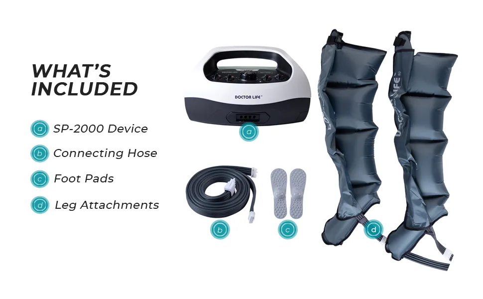 [DOCTOR LIFE] SP-2000, L Boots, Sequential Air Compression Leg Massager. Blood & Lymphatic Circulation Therapy System. 4.(SP-2000) Device, L boots - what