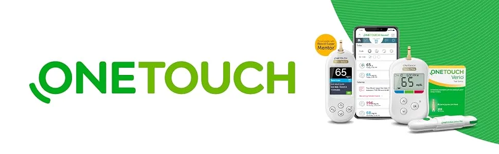 OneTouch Verio Test Strips for Diabetes - Diabetic Test Strips for Blood Sugar Monitor | at Home Self Glucose Testing | 1 Box, 30 Test Strips - Banner