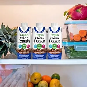 Orgain Grass Fed Clean Protein Shake - Creamy Chocolate Fudge - 11 Oz. - Pack of 4 - clean protein milk protein shake