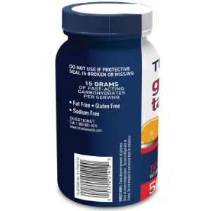 TRUEplus Glucose Tablets - Orange - 50 Tablet - glucose tablets safety seal
