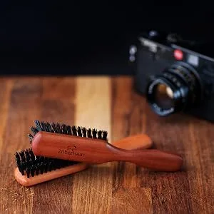 ZilberHaar Regular Beard Brush - Soft Boar Bristles - Beard grooming brush for men - Straightens and Promotes beard growth - Works with Beard Oils and Balms - Essential for beard care kits - product information 3