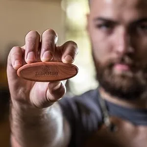 ZilberHaar Pocket Mustache and Beard Brush - Stiff Boar Bristles Small Brush - Perfect Beard Grooming Tool - Relieves beard itch - Short and Medium - Made In Germany - beard brush, man, beard