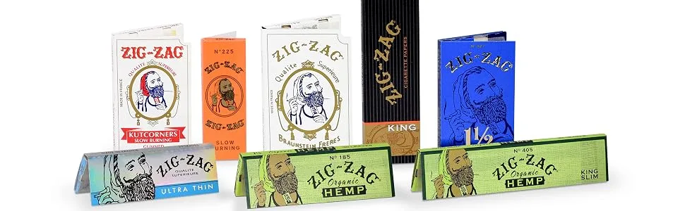 Zig-Zag Rolling Papers - 1 14 French Orange Rolling Papers - Natural Gum Arabic - 78 MM - 24 Booklets with 32 Papers per Booklet - ZZ family