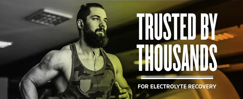 Zhou Lyte Up Advanced Electrolyte Supplement  Rehydrate After a Workout or Support a Keto Diet with Calcium  100 CT - Trusted by Thousands for electrolyte recovery. Man using peak performance due to Lyte Up