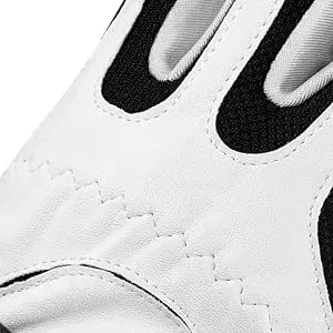 Zero Friction Mens Compression-Fit Synthetic Golf Glove Universal Fit One Size Left Individual White - microfiber