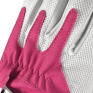 Zero Friction Ladies Compression-Fit Synthetic Golf Glove 2 Pack Includes free tee pack Universal-Fit Left WhitePink - synthetic