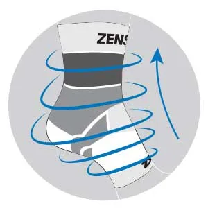 Zensah Ankle Support - Compression Ankle Brace - Great for Running Soccer Volleyball Sports - Ankle Sleeve Helps Sprains Tendonitis Pain Medium Black - Pair - Zensah Compression Ankle Sleeve Support Graduated Compression Improves Circulation