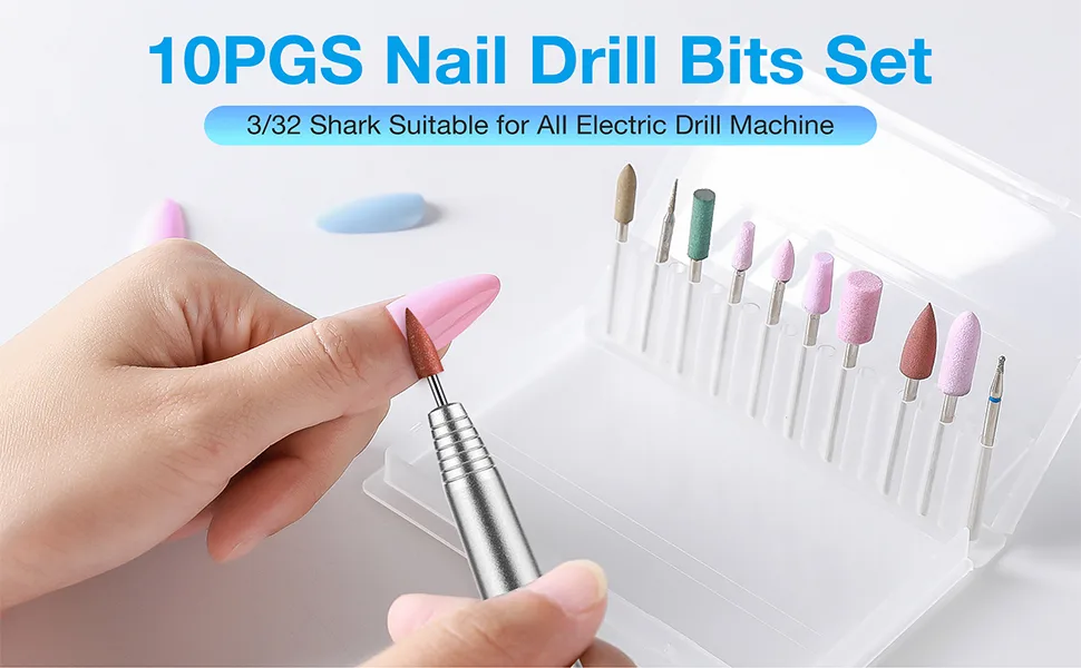 ZEJIANG Ceramic Nail Drill Bits Electric Manicure Head Replacement Device For Manicure Pedicure Polishing Mill Cutter Nail Files - Electric Manicure Head