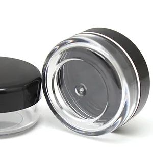 ZEJIA 10pcs Sample Containers with Screw Lids5 Size 35101520 Gram Empty Cosmetic Jars with 12pcs Lables and 2pcs Mini Disposable SpatulaMakeup Sample Containers BPA Free 10pcs-Black - Larger volume