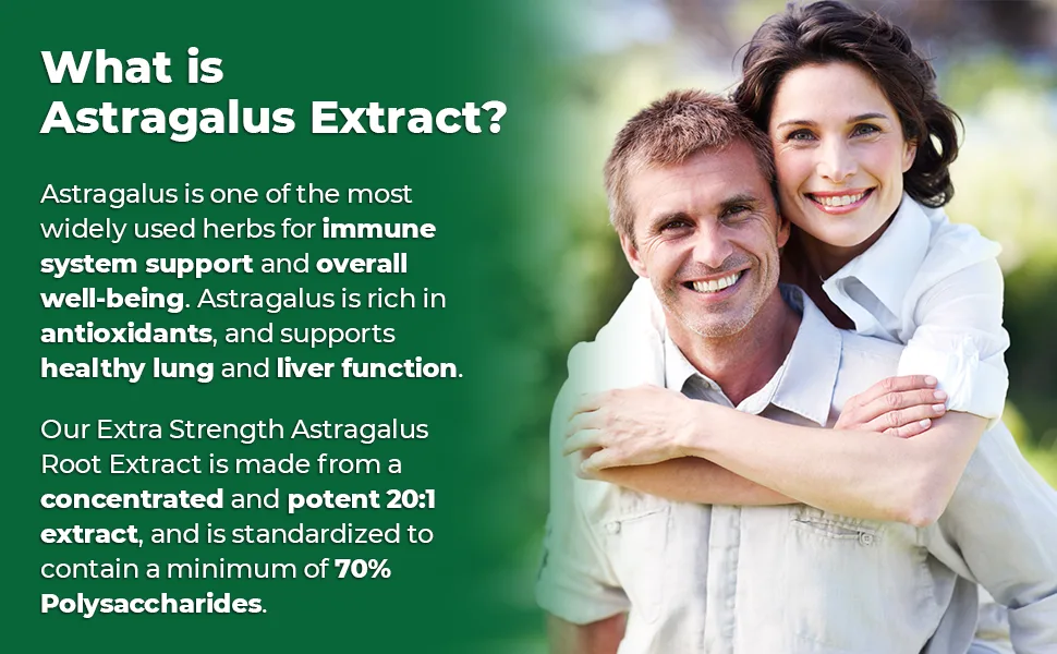 Zazzee Extra Strength Astragalus Root 20:1 Extract 5000 mg Strength 180 Vegan Capsules 70 Polysaccharides 6 Month Supply Non-GMO and All-Natural - Zazzee Naturals Astragalus Extract is used for immune support and healthy lung and liver function.